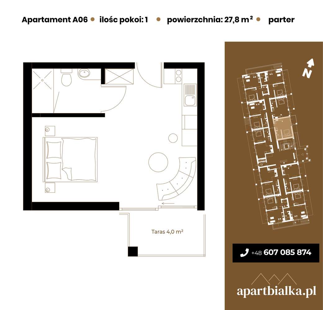 Aparthotel Białka Tatrzańska | 1-pok. | A06 - Pełny obrazek: 2/7
