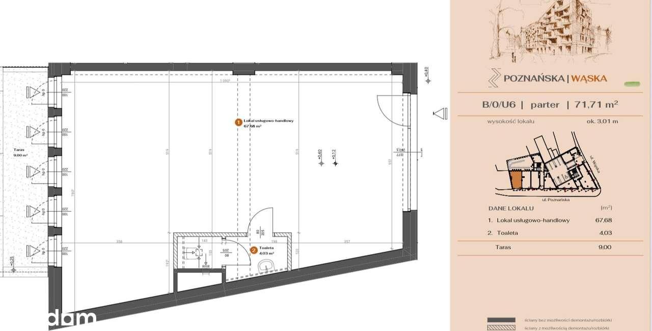 Lokal użytkowy do wynajęcia – Jeżyce - od czerwca 2026 - Pełny obrazek: 2/3