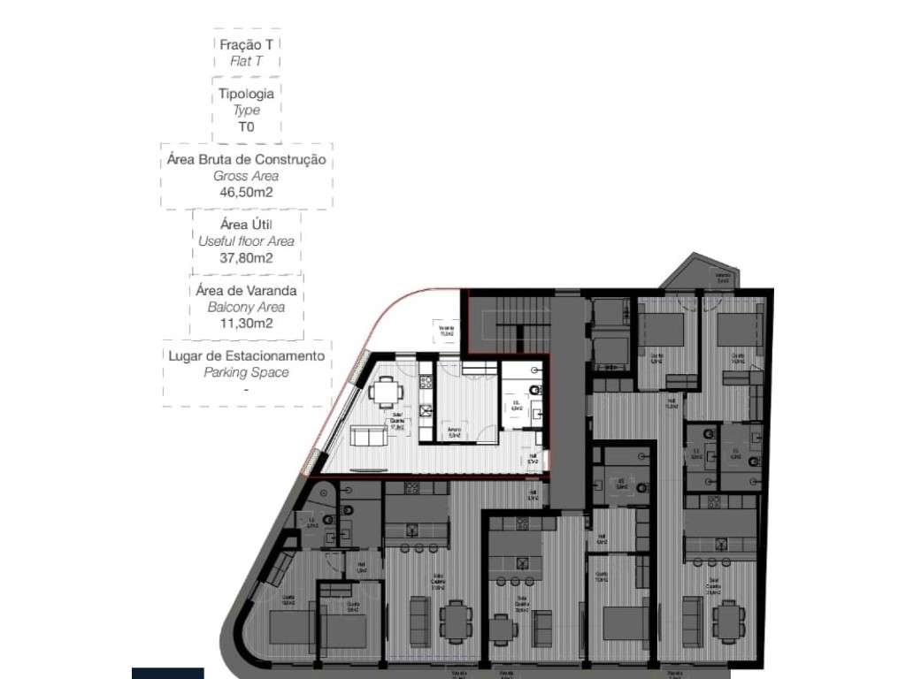Apartamento T0+1 - varanda / garagem- Carvalhido(Jto. Metro)-7