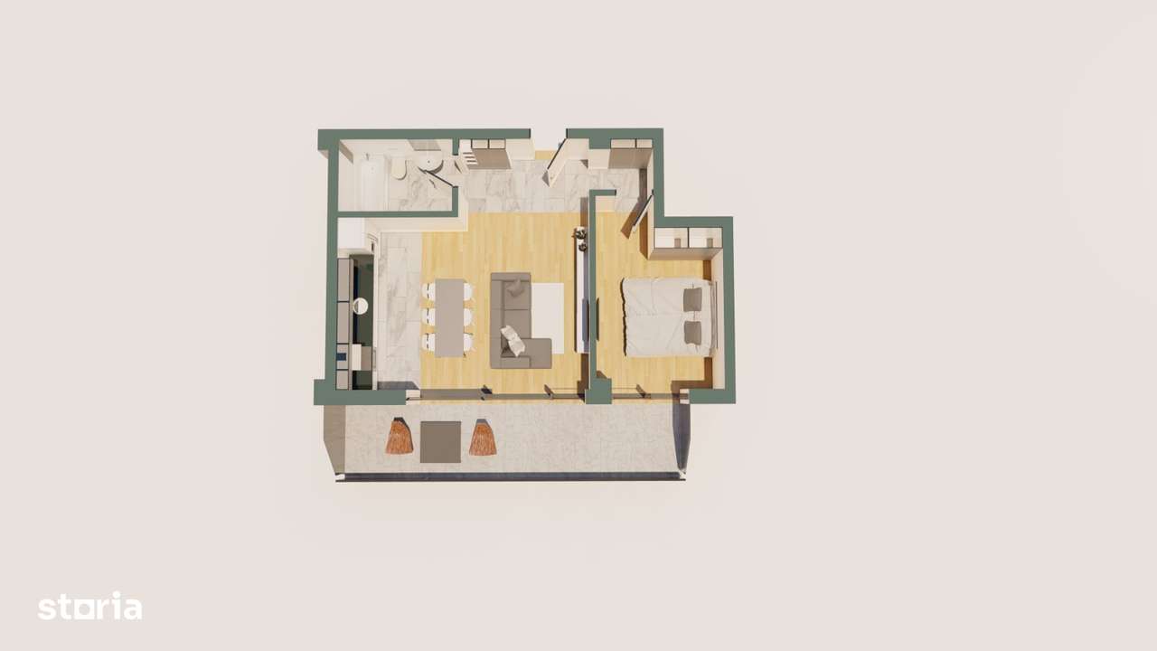 COPOU -INTABULAT- Apartament cu 2 camere lux - Hay Panoramic Residence-13