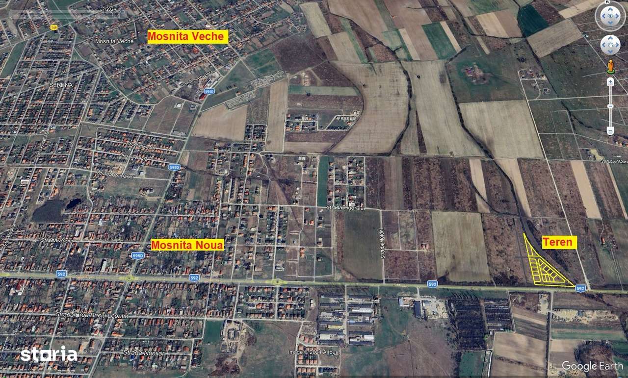 1839mp - Teren de vanzare Mosnita, cu utilitati - 55euro/mp+TVA - Imagine principală: 5/5