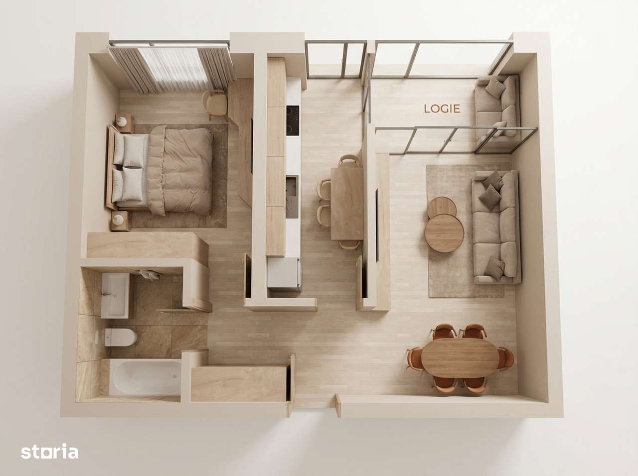 Apartament 2 camere | bloc nou | incalzire in pardoseala | Chiajna-1