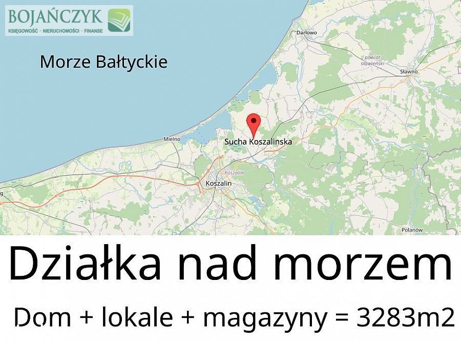 Działka MORZE, JEZIORO, droga S6 Szczecin - Gdańsk