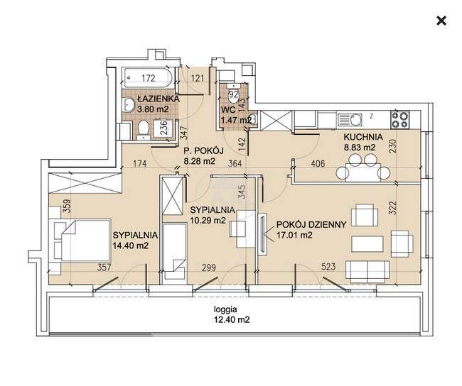 Miejsce post. Gratis Duża loggia Kuchnia Piętro 5 - Pełny obrazek: 2/13