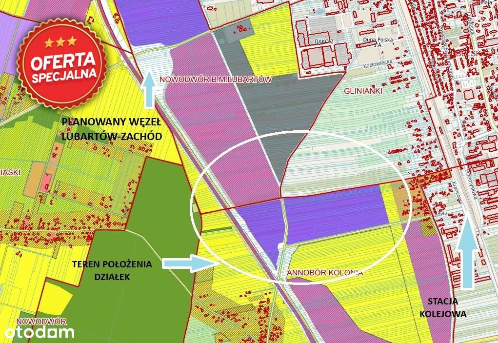 Działki inwestycyjne Via Carpatia - Lubartów - Pełny obrazek: 1/1
