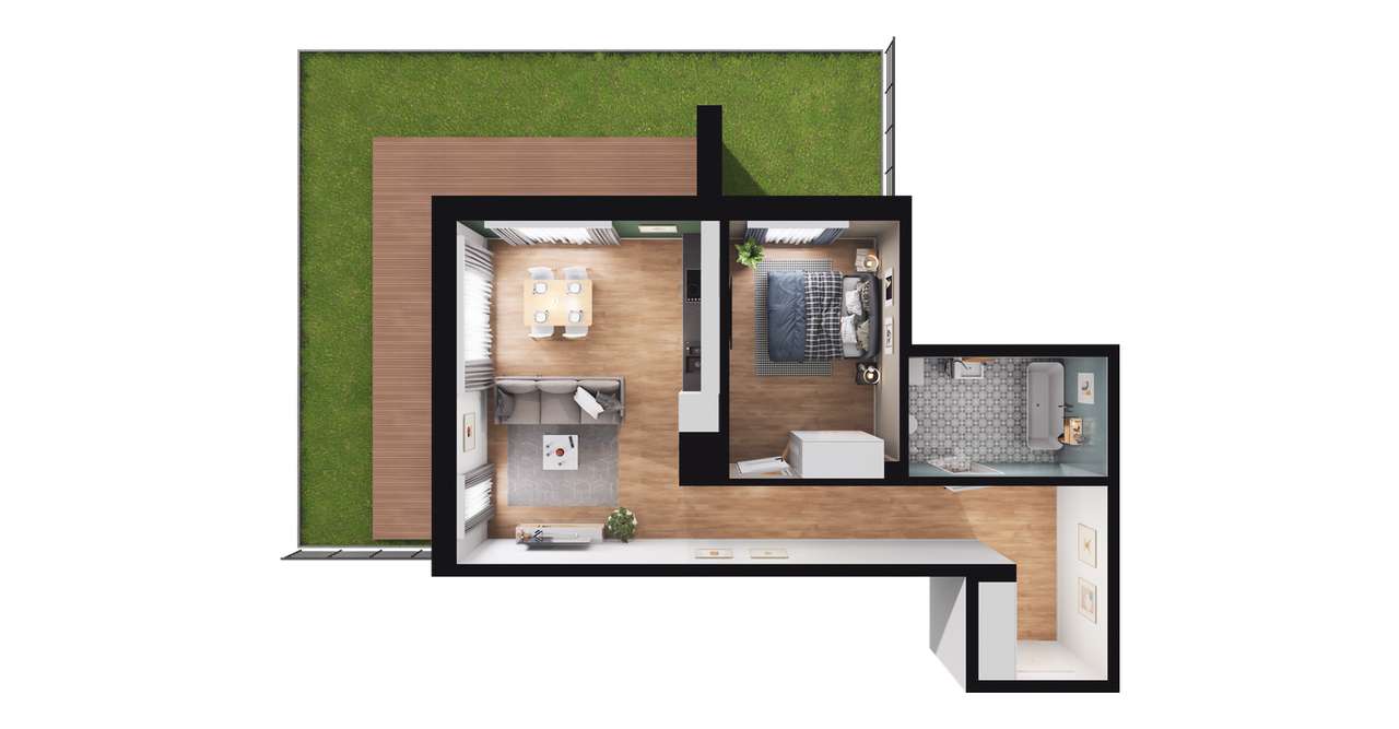 Osiedle Łososiowa | mieszkanie 2-pok. | 9 - Pełny obrazek: 3/7