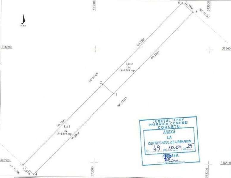 Proprietar-Teren Intravilan-Cornetu-2 Loturi-1250 mp/lot-Super Oferta - Imagine principală: 4/4