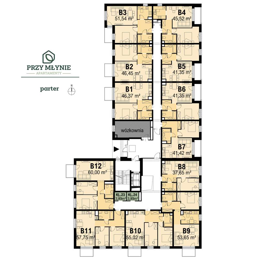 Mieszkanie B9, 53,65 m2, oddzielna kuchnia, komfort blisko Rzeszowa! - Pełny obrazek: 3/7