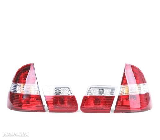 FAROLINS TRASEIROS PARA BMW E46 TOURING 98-05 VERMELHO BRANCO - 4