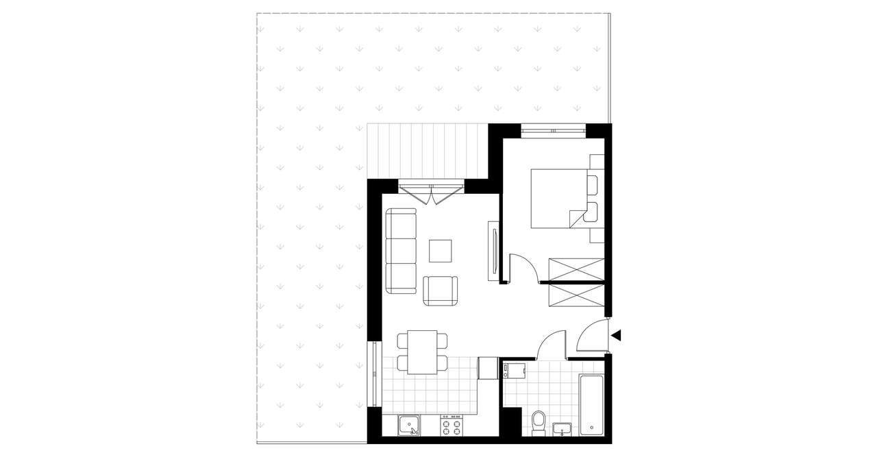2 pokoje, Duży ogródek, przy Parku, Nowa Klecina, RKM bez wkładu - Pełny obrazek: 4/9