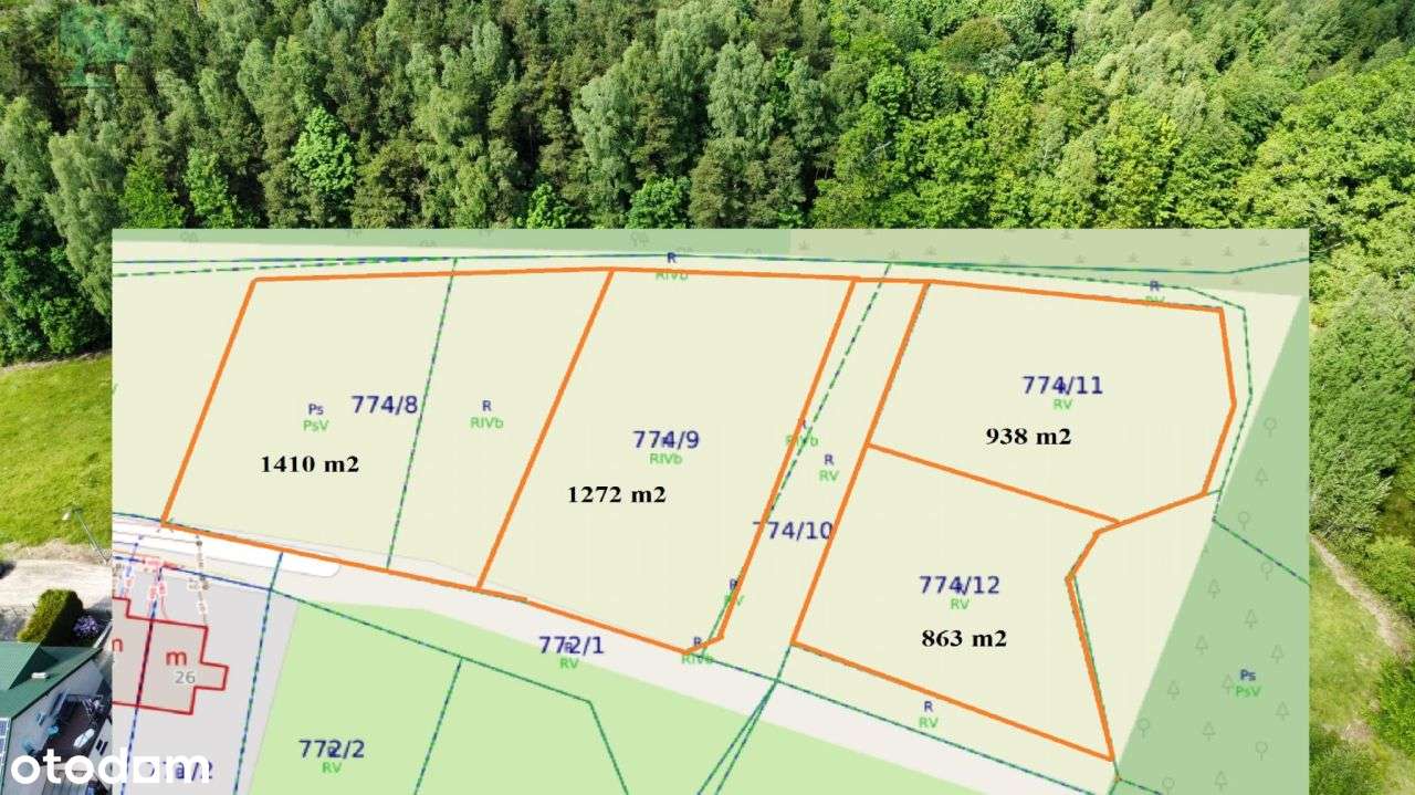 Działki pod lasem - budowlane z Wz - Leśniewo-12