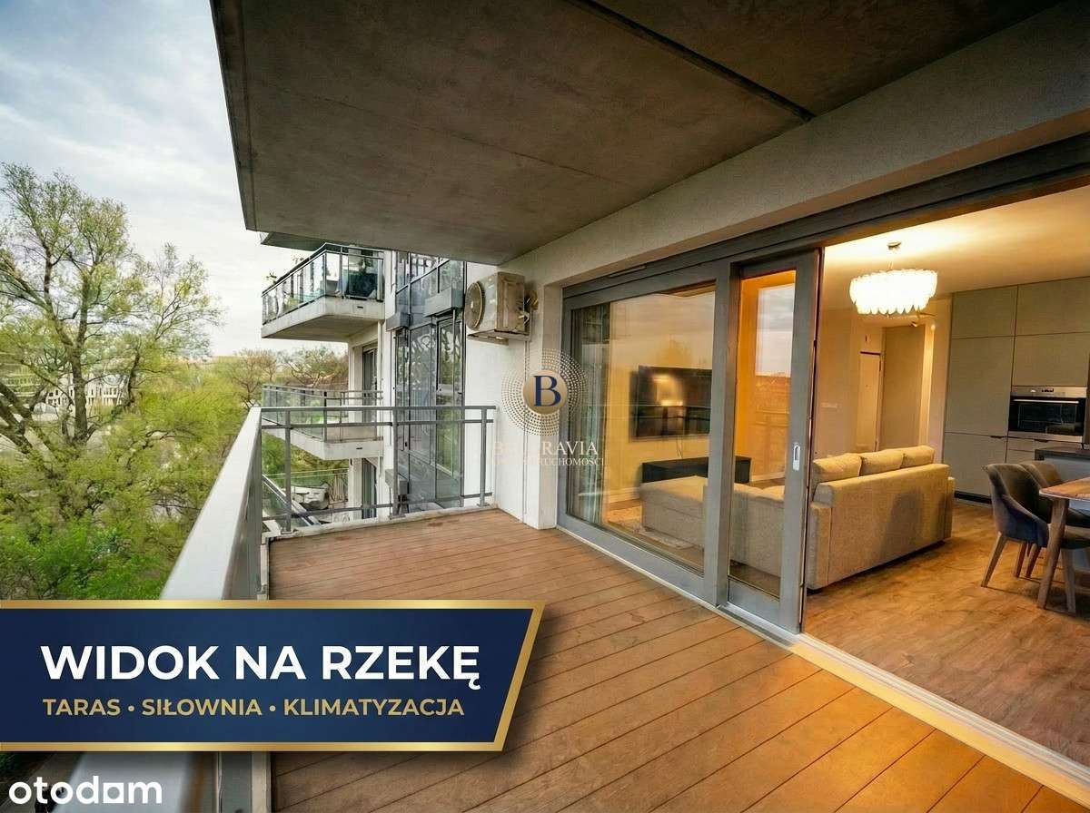 Taras✅Widok na Rzekę✅Klimatyzacja ✅Siłownia✅