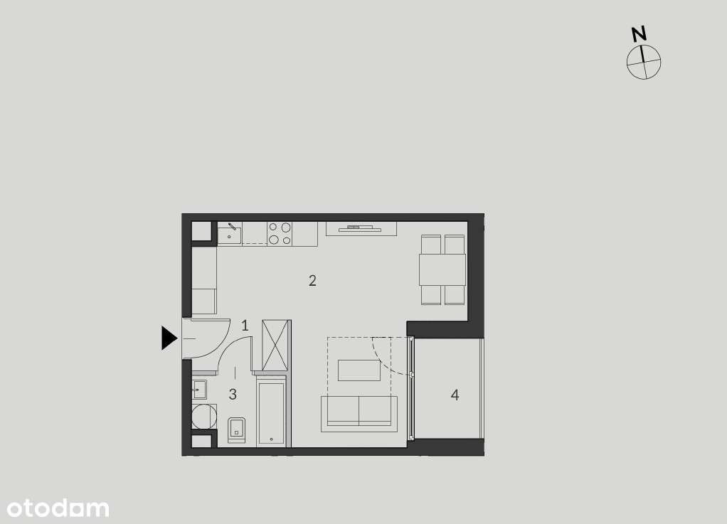 studio 29m2 w apartamentowcu LINDEGO2 od firmy NOHO| Bronowice| nowe - Pełny obrazek: 2/9