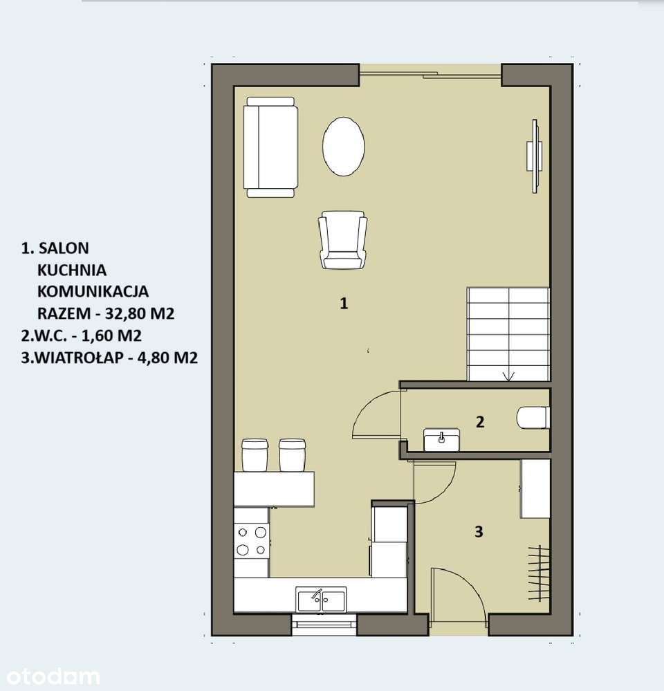 Dwupoziomowe mieszkanie I Ogródek I Miejsce postojowe - Pełny obrazek: 5/6