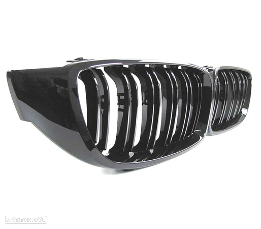 GRELHA FRONTAL PARA BMW SERIE 4 F32 F33 F36 F82 F83 LOOK M4 COR PRETO BRILHANTE - 3