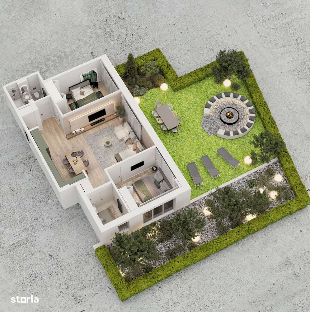 OPERA TEI ||  3 CAMERE CU GRADINA DE 127 MP IN PROIECT BOUTIQUE || LAC - Imagine principală: 4/9