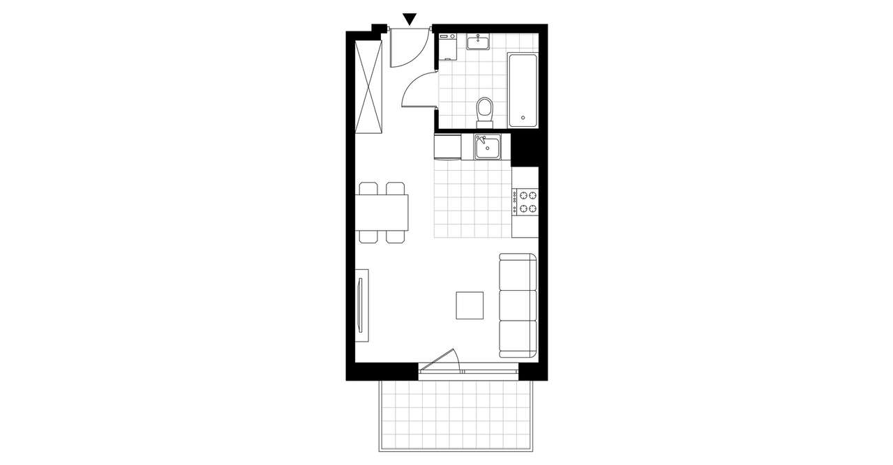 1-pokojowe mieszkanie 30m2 + balkon Bez Prowizji - Pełny obrazek: 4/9