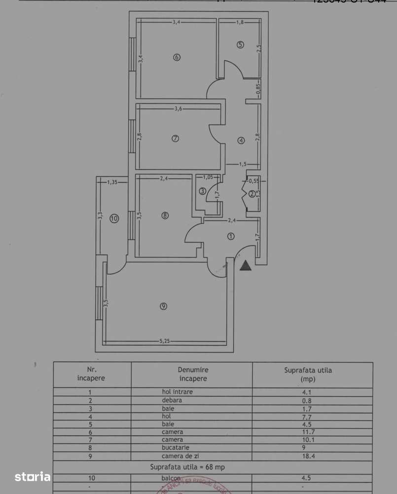 CANTA-ap.3 camere, decomandat, et.3/4, 2 bai, 72 m2, geam la baie! - Imagine principală: 1/1