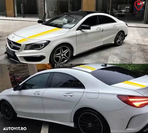 Set Stickere Galben Mat compatibil cu MERCEDES CLA W117 C117 X117 (2013-2016) A Class W176 (2012-20 - 5