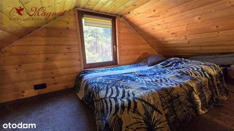 Atrakcyjny dom drewniany całoroczny na dużej dział-15