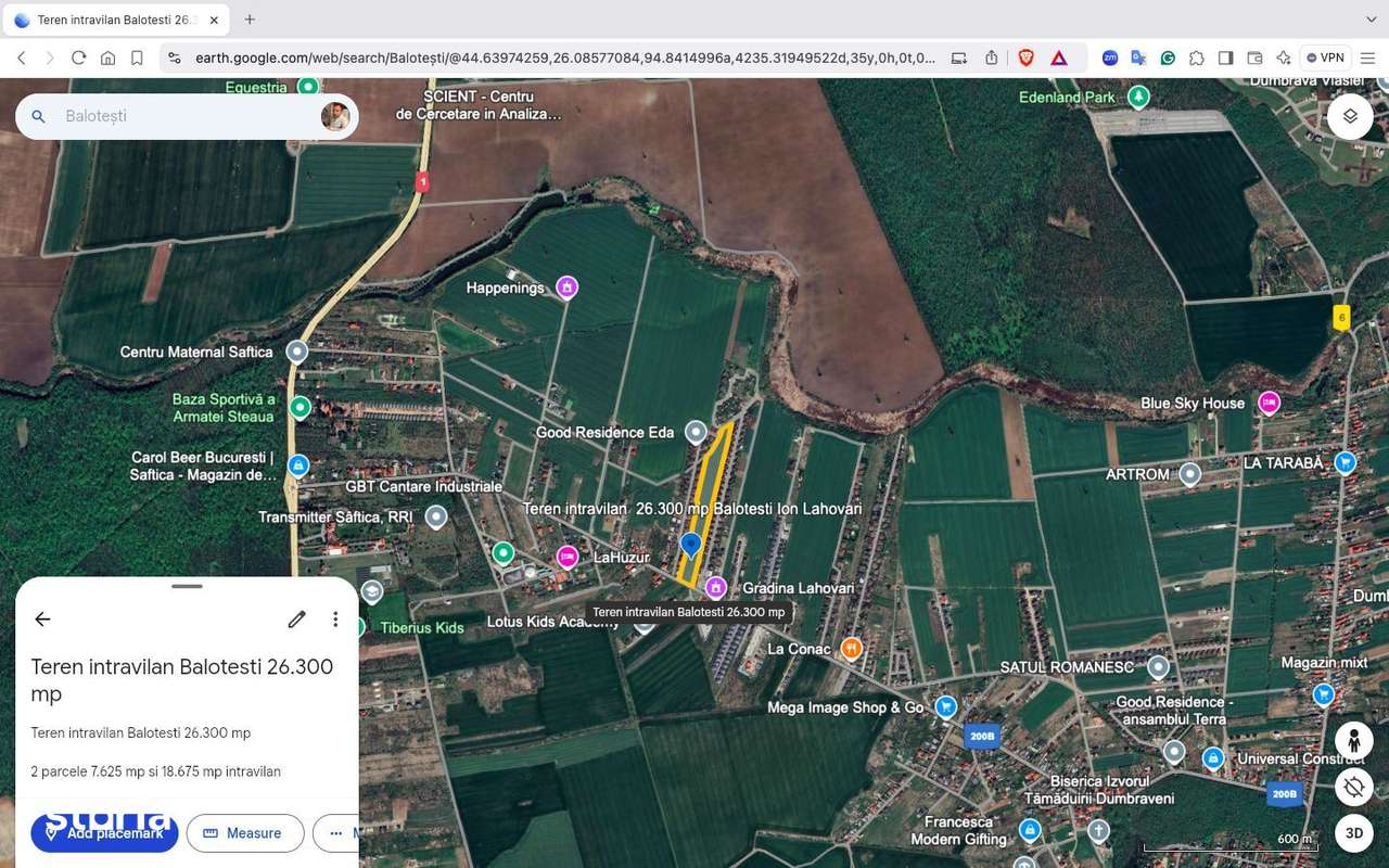 Teren intravilan 26.300 mp Saftica Balotesti - PUZ în lucru-9
