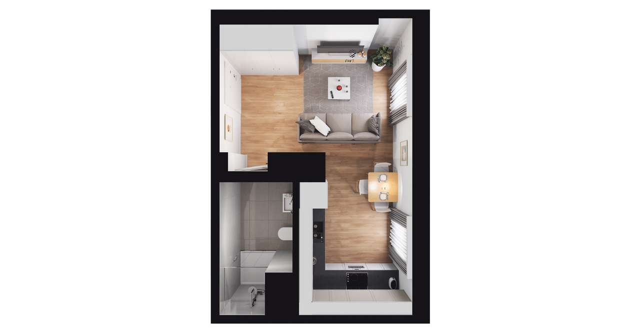 Taczaka 5 | apartament 1-pok. | B/2/10 - Pełny obrazek: 2/9