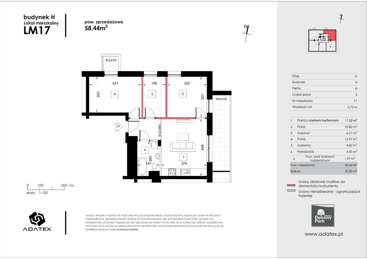 Osiedle Dębowy Park | mieszkanie 3-pok. | H17 - Pełny obrazek: 2/7