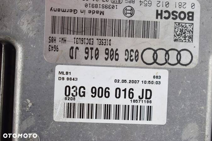 KOMPUTER STEROWNIK VW AUDI SEAT SKODA 03G906016JD - 5