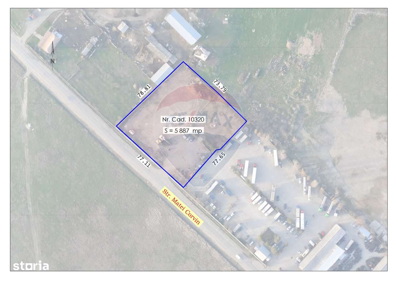 Teren de închiriat – 5887 mp, Str. Matei Corvin, Oradea - Imagine principală: 2/5