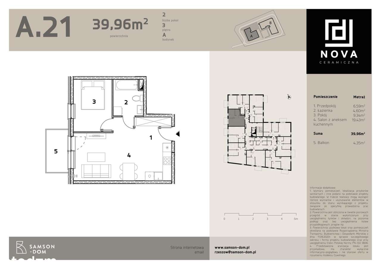 Nova Ceramiczna  | mieszkanie 2-pok. | A21 - Pełny obrazek: 2/9
