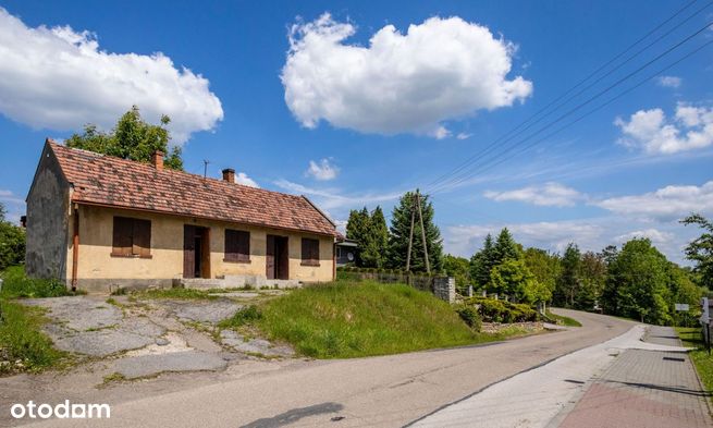 BUDYNEK  70m2  na magazyn, rekreację działka 3 ar. Przy drodze-5
