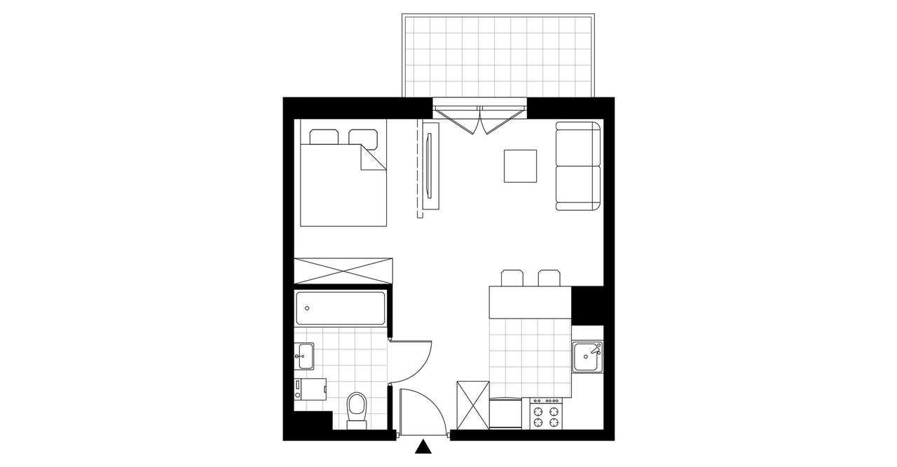 1-pokojowe mieszkanie 32m2 + balkon Bez Prowizji - Pełny obrazek: 3/8