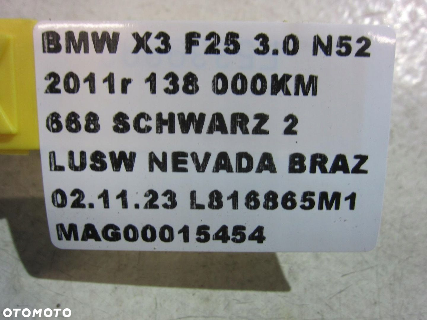 BMW X3 F25 3.0i N52 PRZEWÓD WODY RURA WĄŻ RURKA 11537592086 7592086 - 6