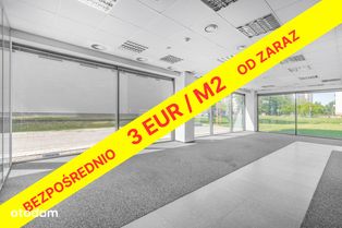 Usługowy parter z witryną, 3 euro/m2, bezpośrednio