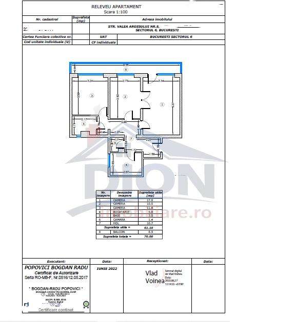 Apartament 3 camere 70mp, Drumul Taberei, Bucuresti