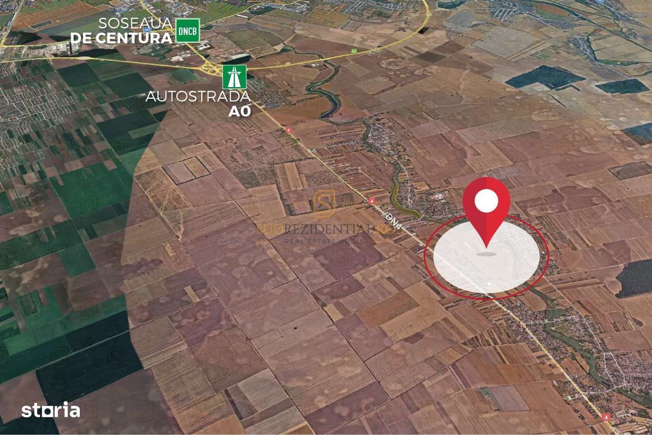 Lot teren casa in rate Frumusani 657 mp cu dubla deschidere - Imagine principală: 2/3