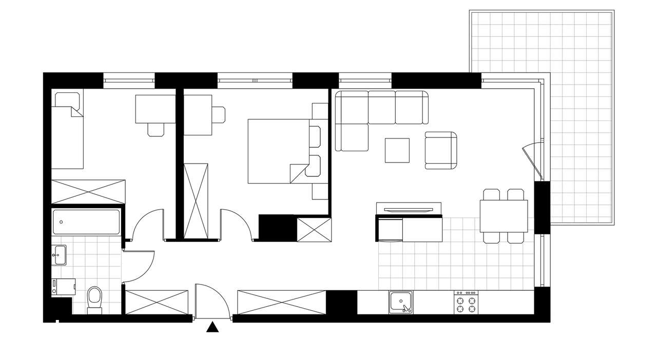 3-pokojowe mieszkanie 64m2 + balkon Bez Prowizji - Pełny obrazek: 3/8
