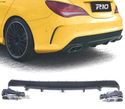 DIFUSOR PARA MERCEDES CLA C117 13-16 AMG PRETO + PONTEIRAS ESCAPE - 1