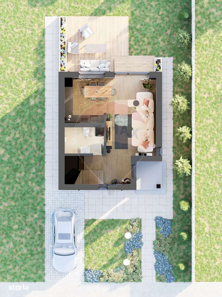 VILA ZEN - Casa individuala, noua, trei camere si teren de 430mp - Imagine principală: 5/19