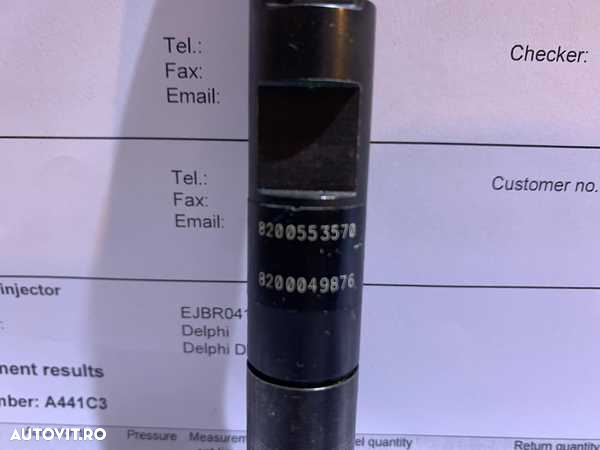Injector Injectoare Verificate cu Fisa Delphi Renault Symbol 1.5 DCI 65CP 2002 - 2012 Cod 8200553570 8200049876 - 3