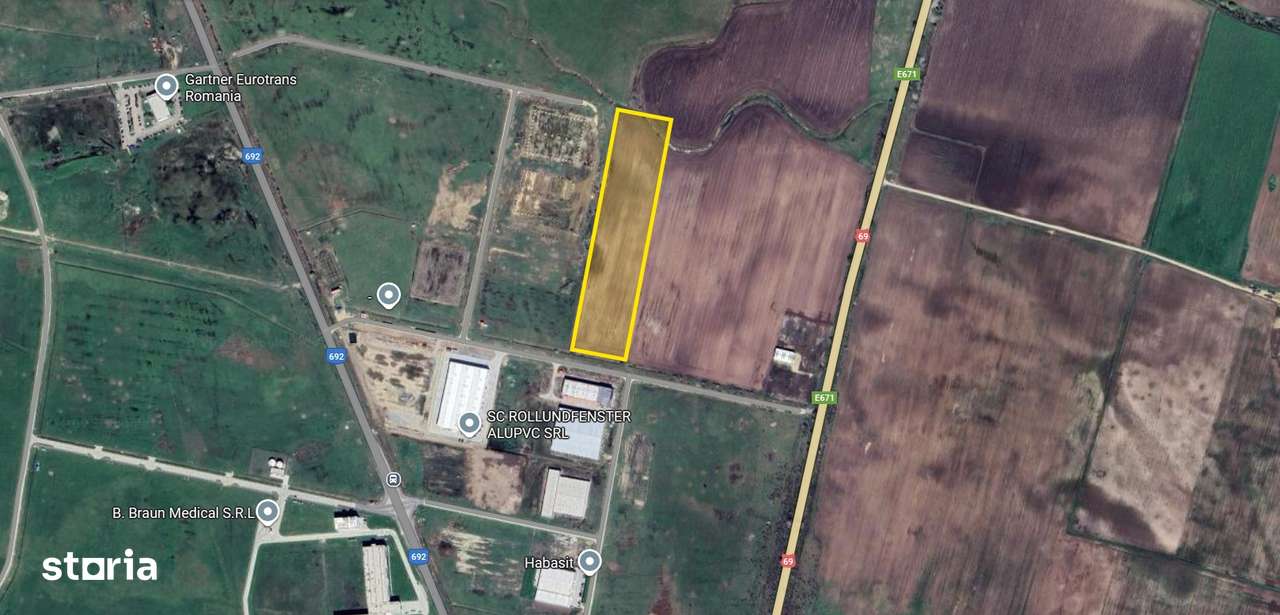 Teren industrial 40.000 mp – Sanandrei, Timiș, cu acces la DN69 și  A1-0