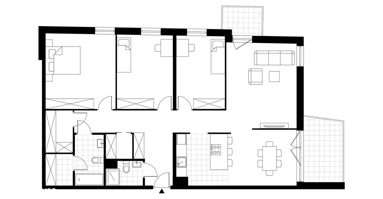 Faktoria Młyn | mieszkanie 4-pok. | B1.B2.P1.M7 - Pełny obrazek: 4/9