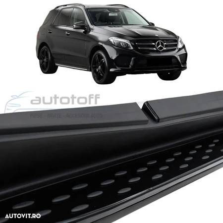 Praguri laterale Mercedes ML GLE W166 (11-18) din aluminiu Black Design - 2