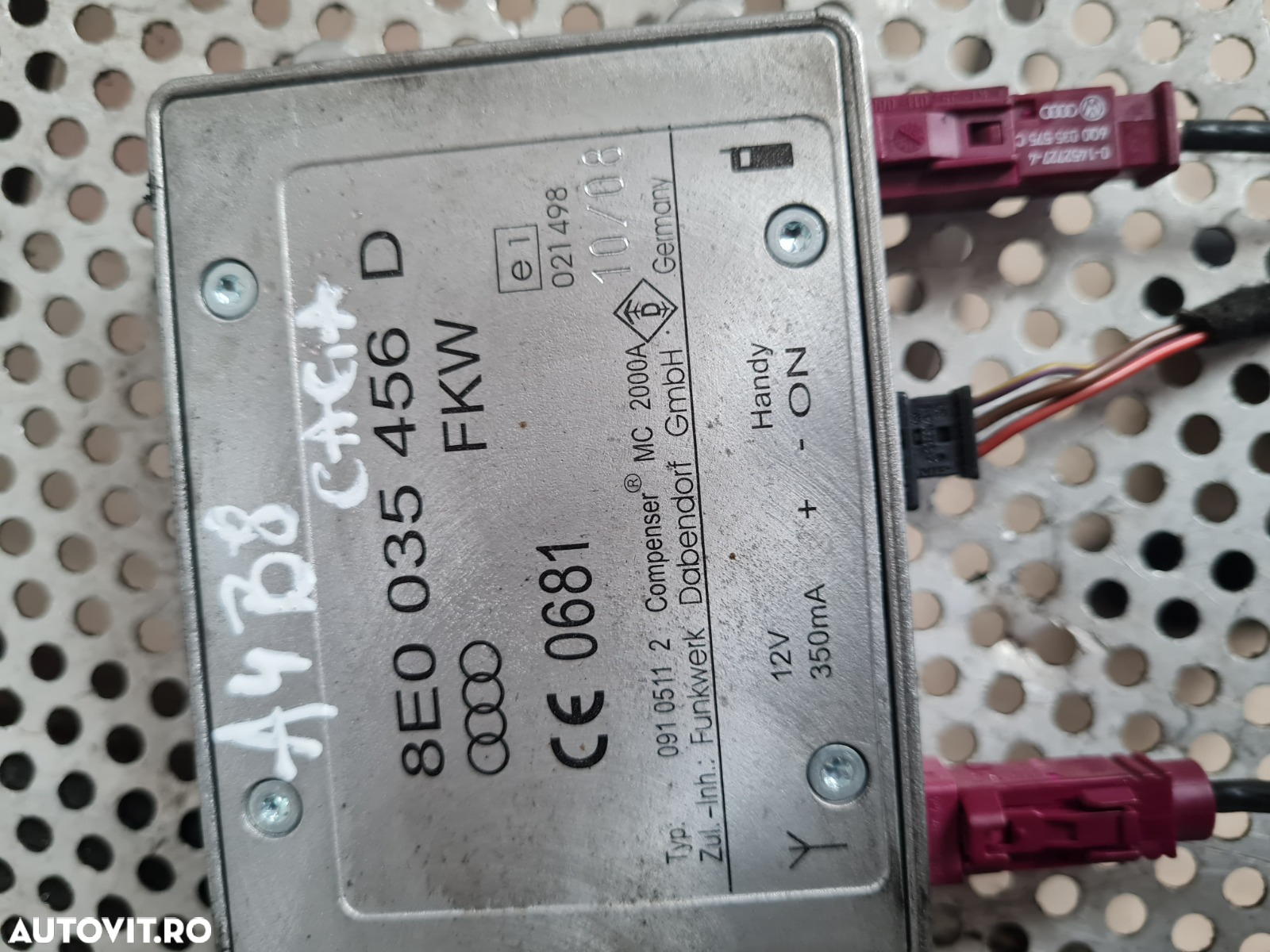 Calculator Modul Amplificator Antena Audi A4 B8 A5 8T Q5 An 2008-2009-2010-2011-2012-2013-2014-2015-2016 Cod 8E0035456D - Dezmembrari Arad - 6