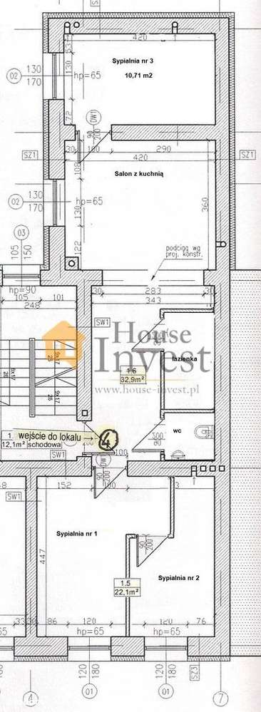 Funkcjonalne 4-pokojowe mieszkanie, Legnica - Pełny obrazek: 2/7