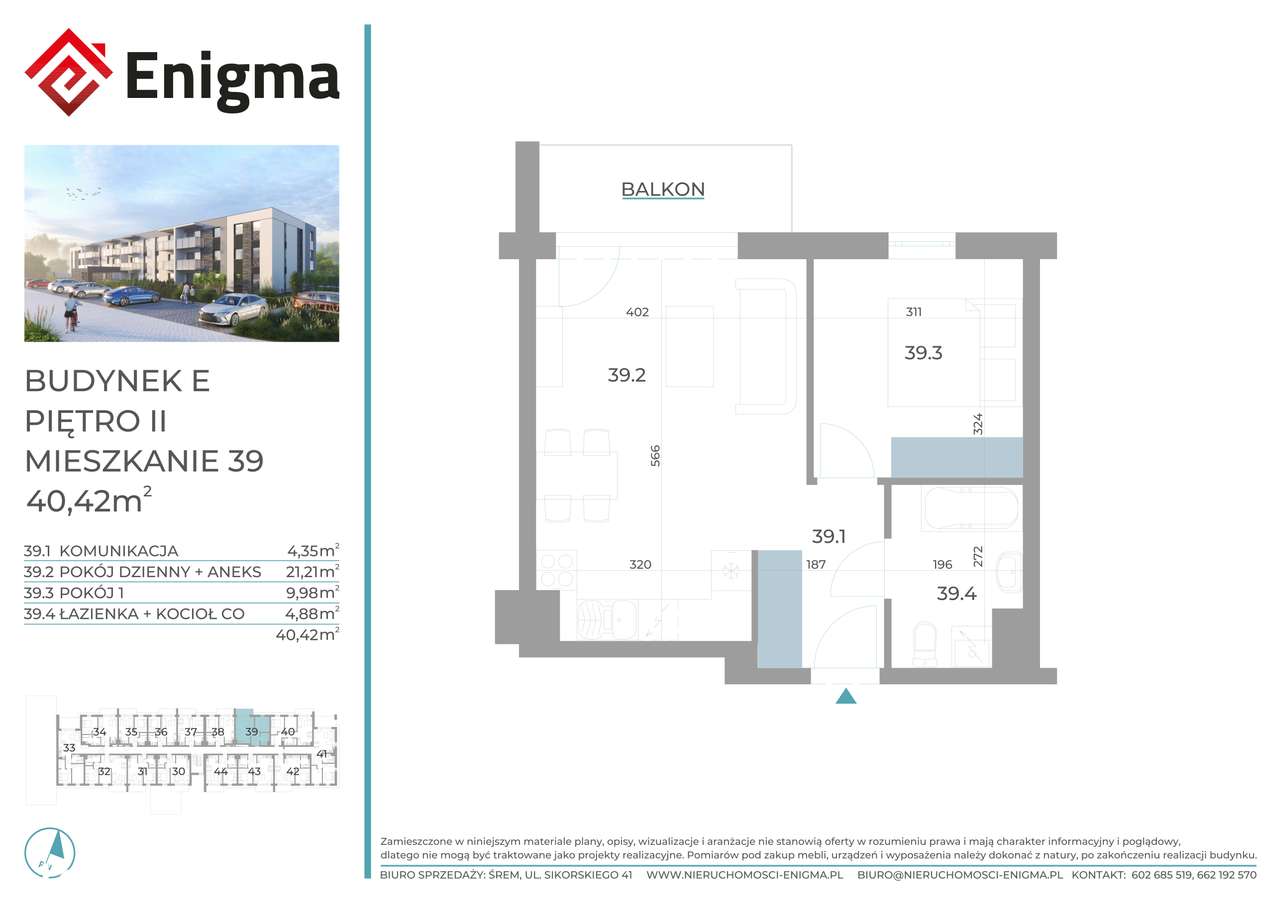 PSARSKIE - ul. Hebanowa 5/39 - 40,42 m2 - II PIĘTRO-4