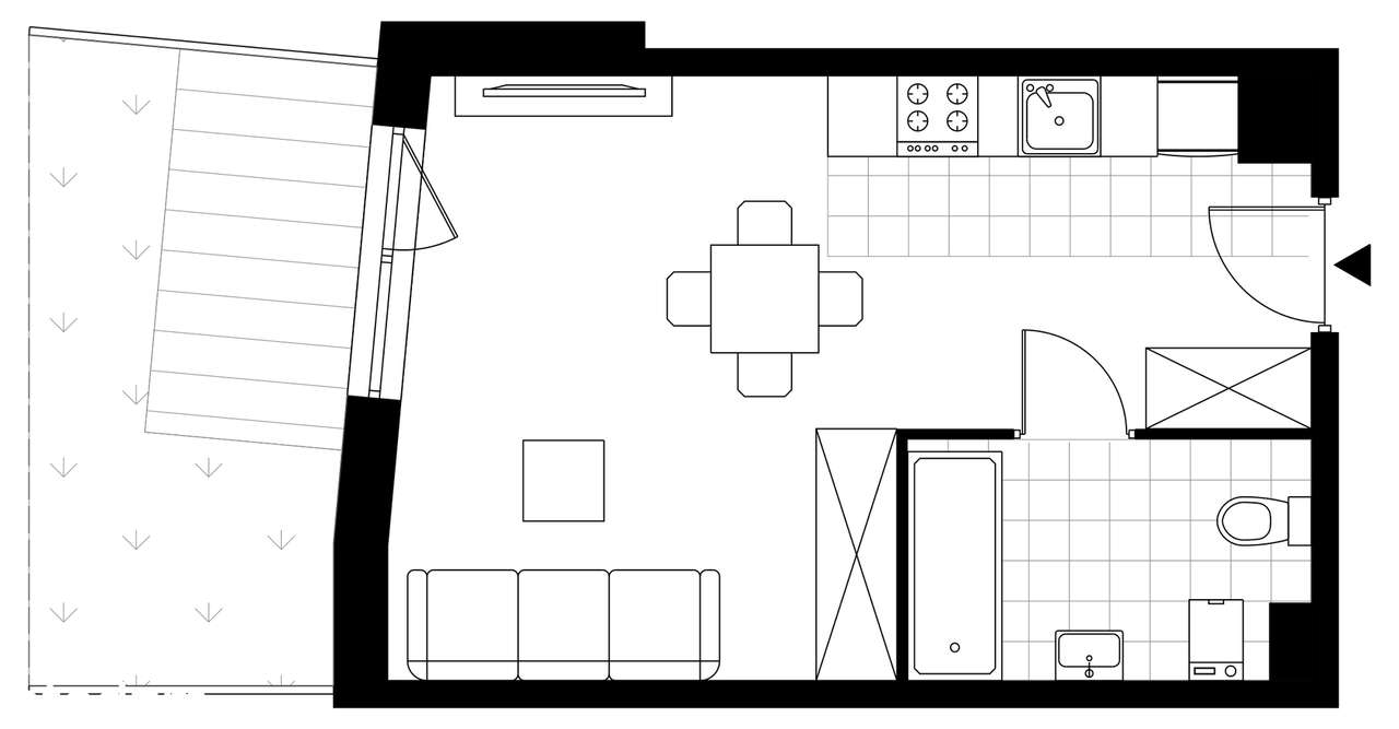 1-pokojowe mieszkanie 28m2 + ogródek Bez Prowizji - Pełny obrazek: 3/8