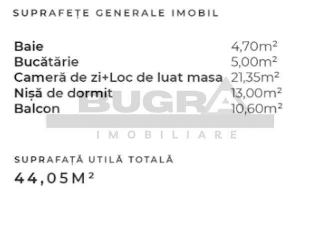 Apartament 2 camere, 44 mp, semifinisat, zona Autogara Beta - Imagine principală: 2/3