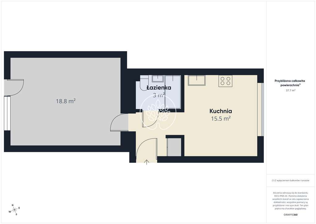 37m² Kawalerka z potencjałem na 2 pok. - Os. Leśne-8