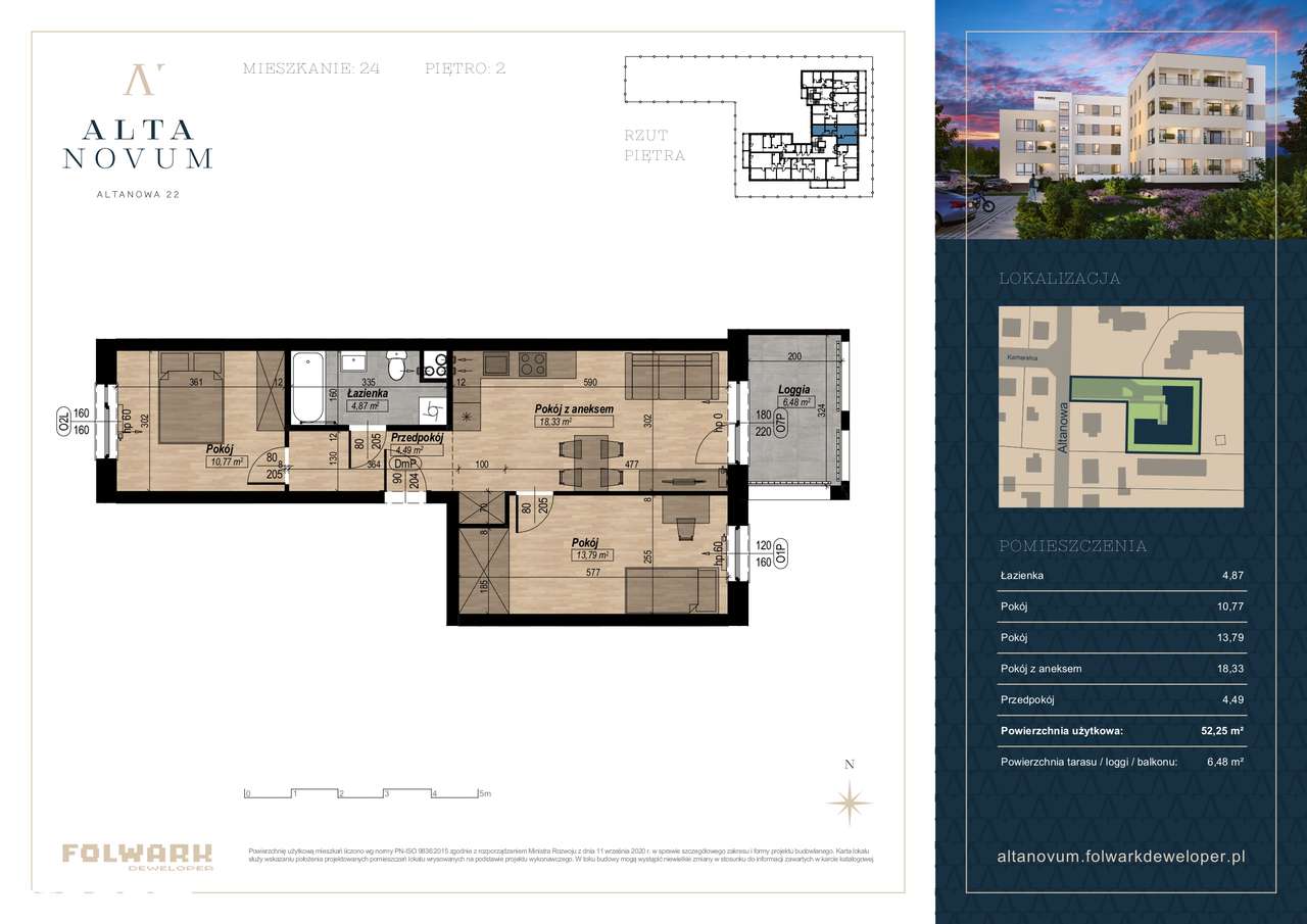 ALTA NOVUM - Twoje wymarzone miejsce nad Wisłą - 52,25m2 2PIĘTRO M24